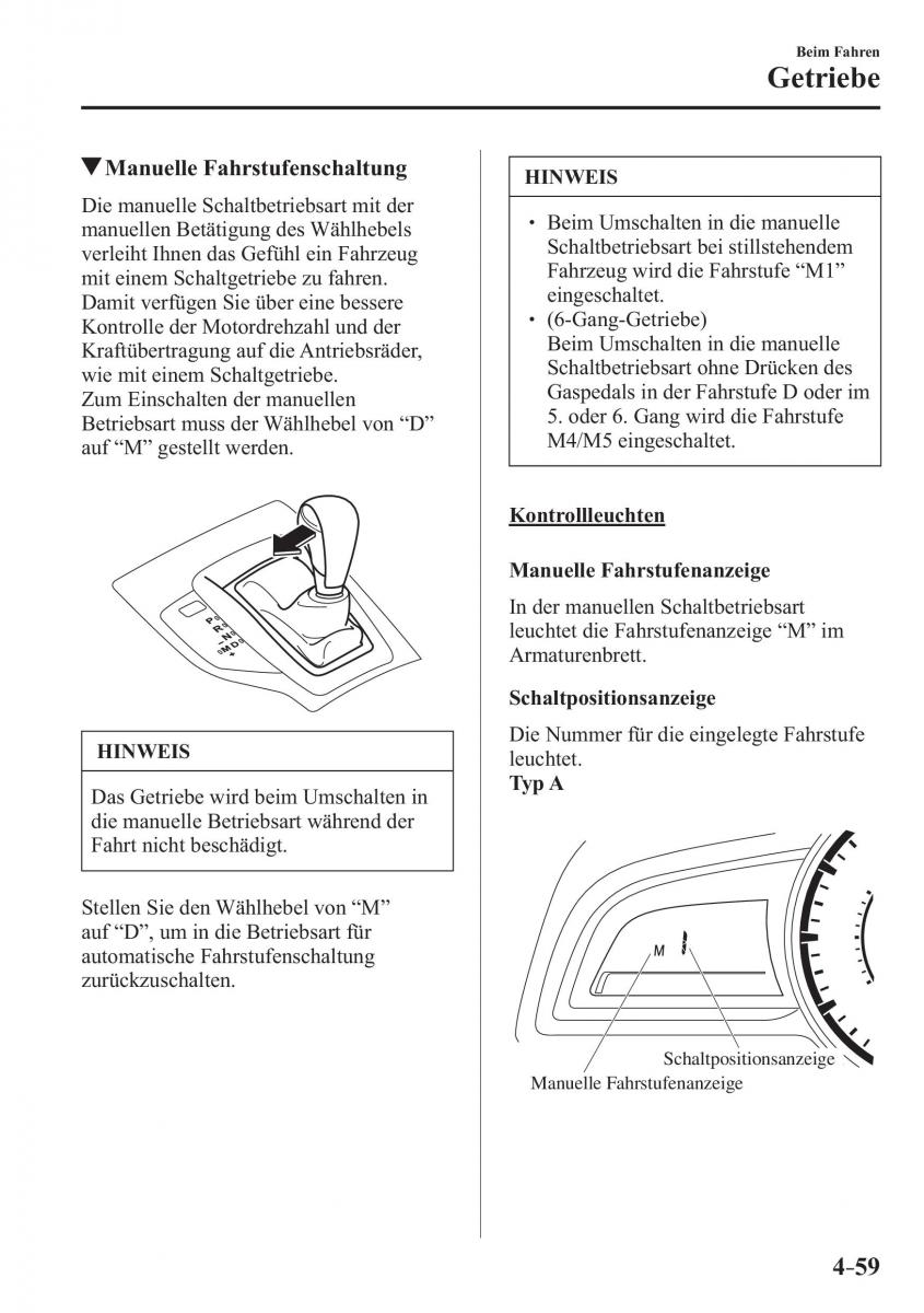 Mazda 3 III Handbuch / page 218