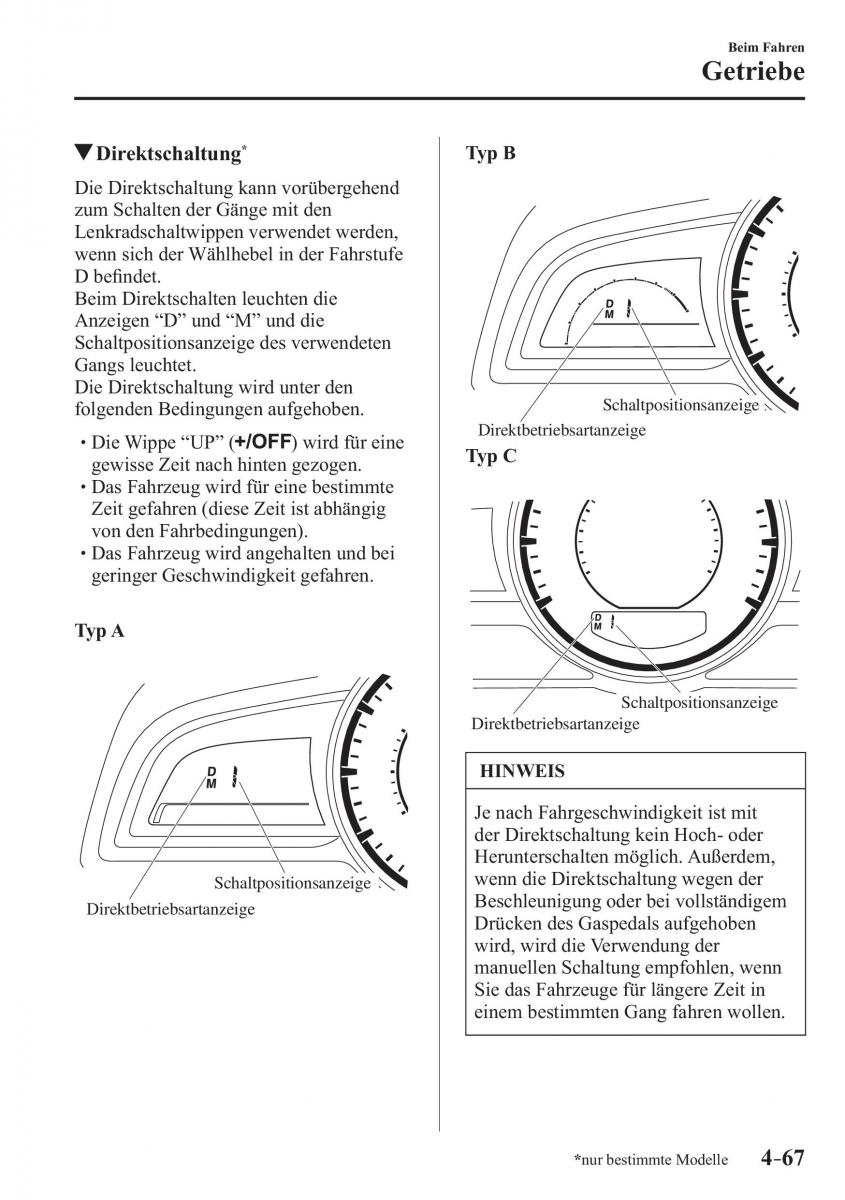 Mazda 3 III Handbuch / page 226