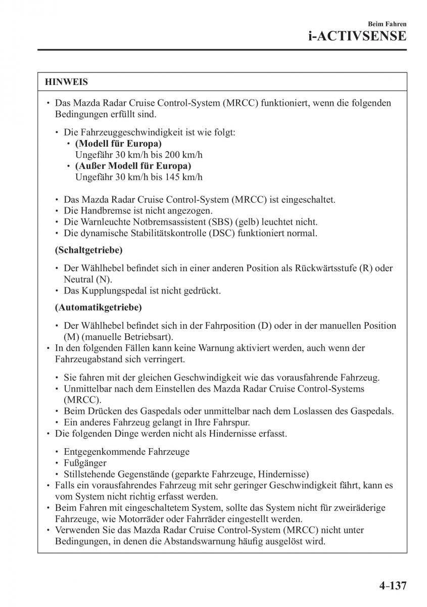 Mazda 3 III Handbuch / page 296