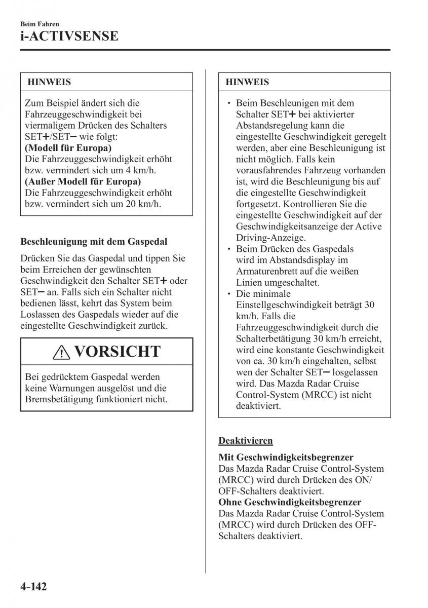 Mazda 3 III Handbuch / page 301