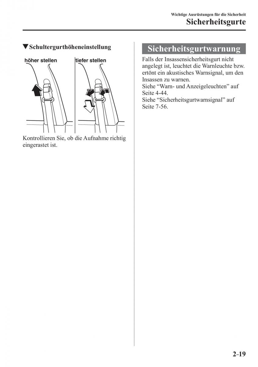 Mazda 3 III Handbuch / page 44