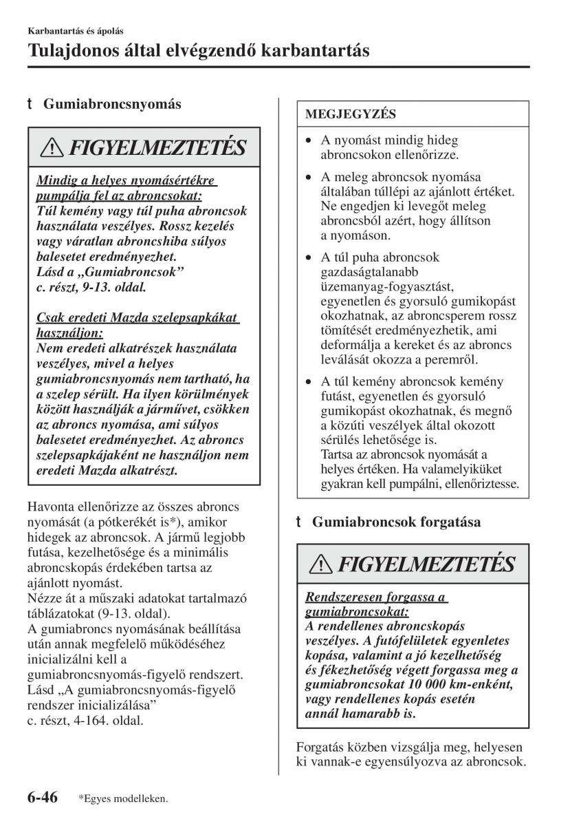 Mazda 3 III Kezelesi utmutato / page 542