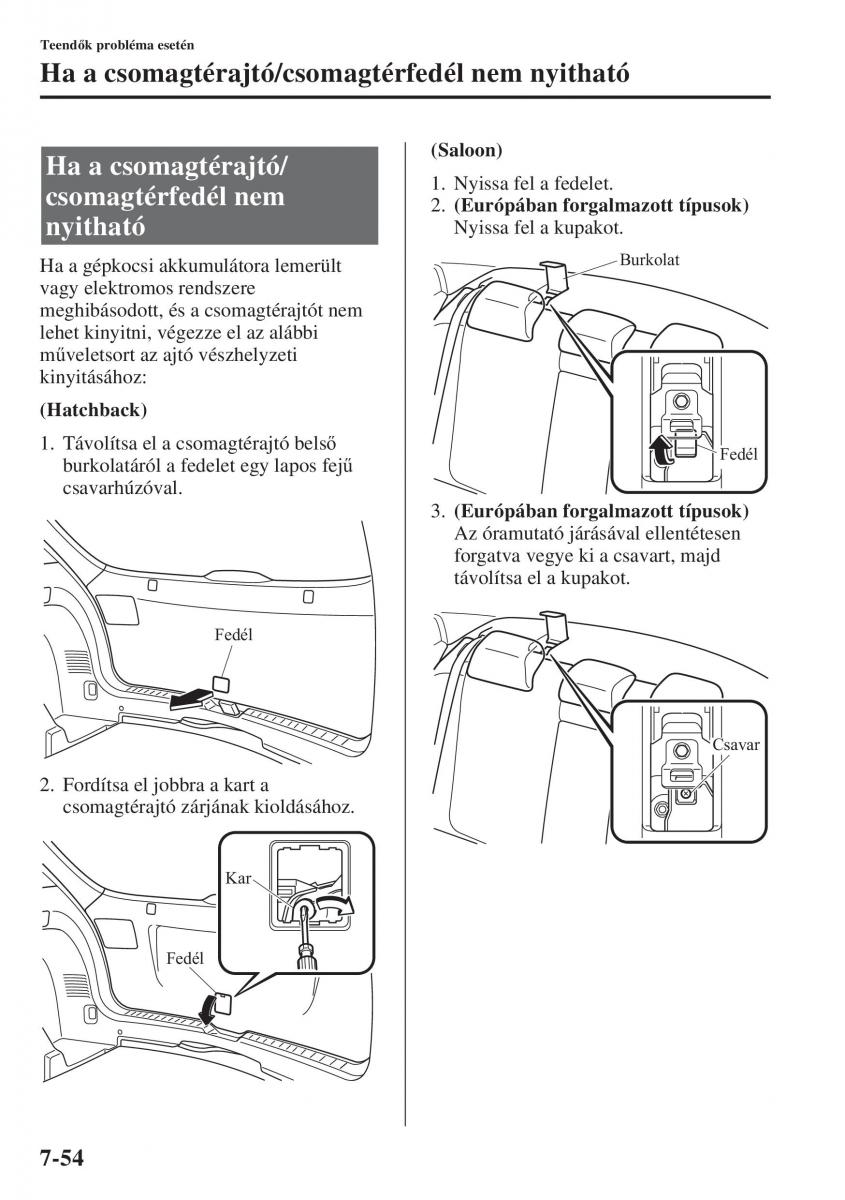 Mazda 3 III Kezelesi utmutato / page 630