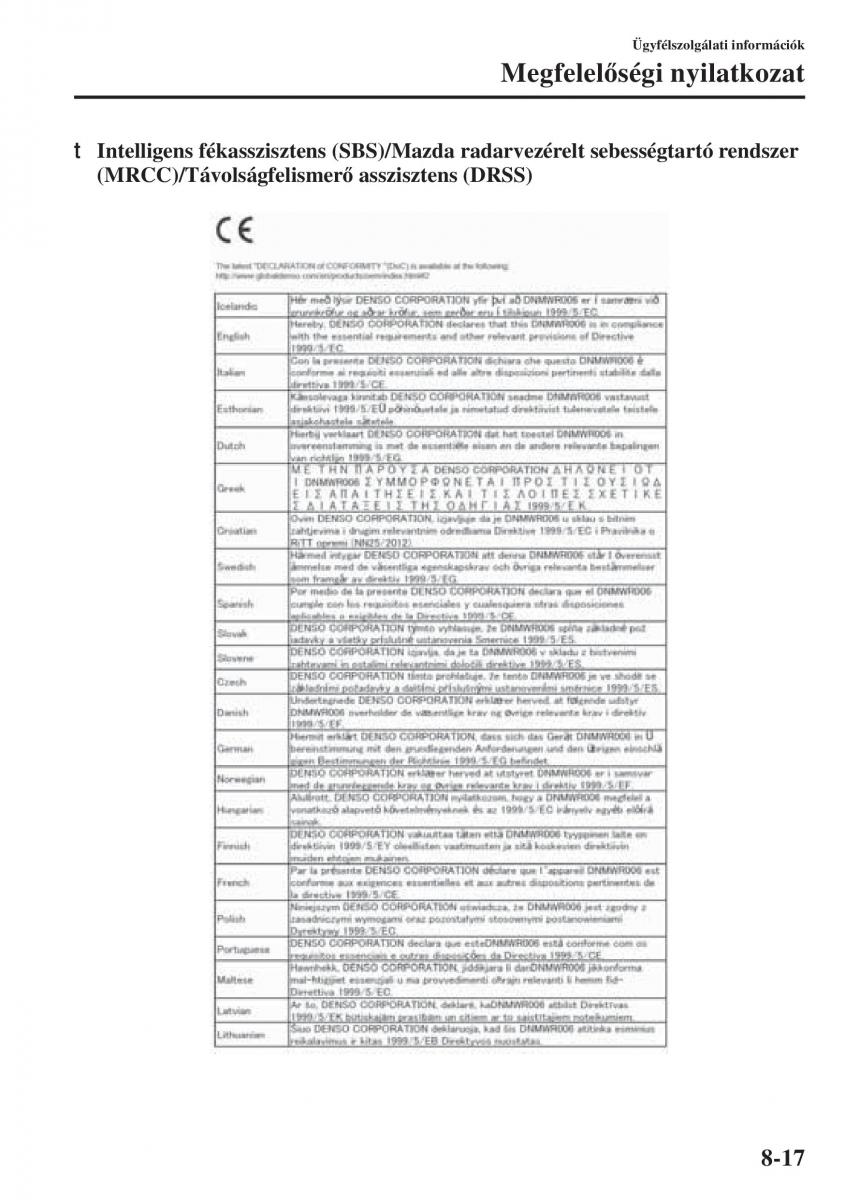 Mazda 3 III Kezelesi utmutato / page 649