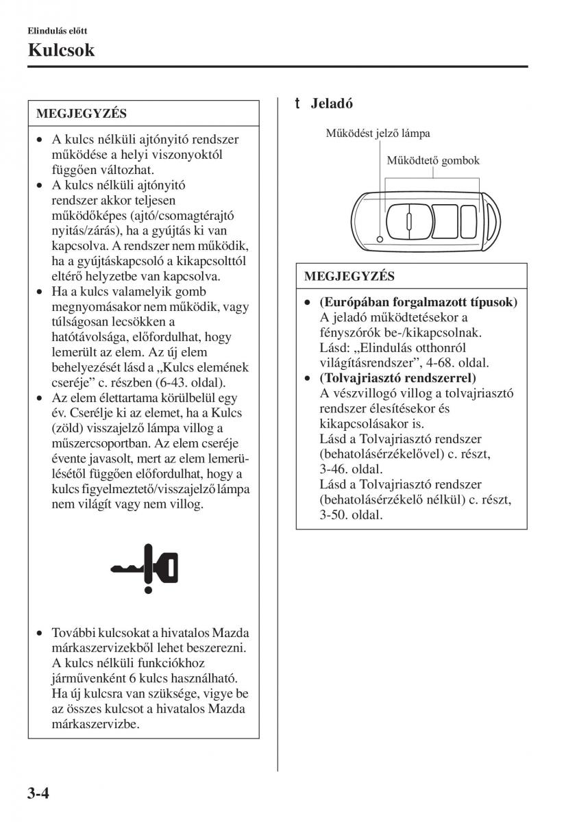 Mazda 3 III Kezelesi utmutato / page 82