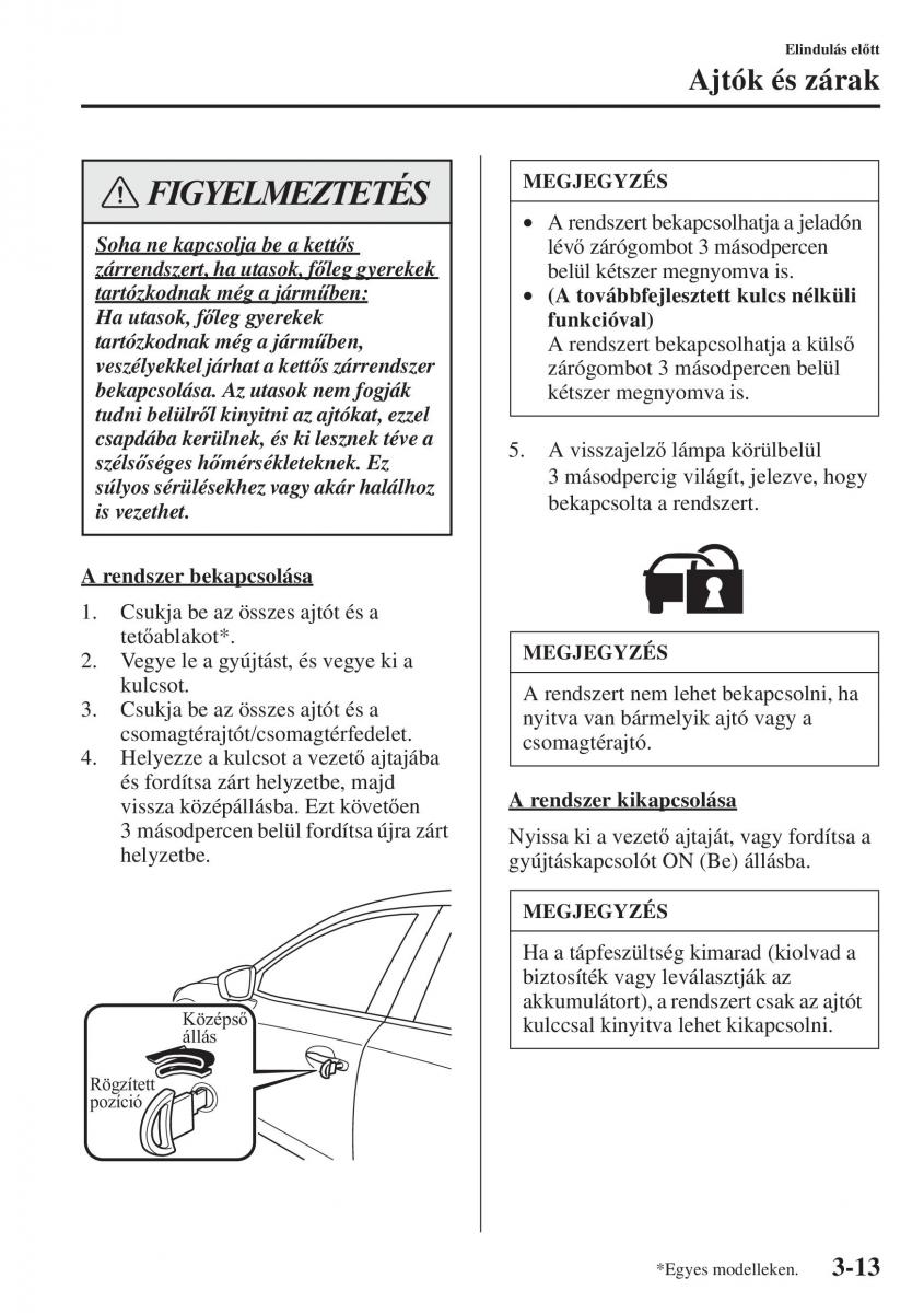 Mazda 3 III Kezelesi utmutato / page 91