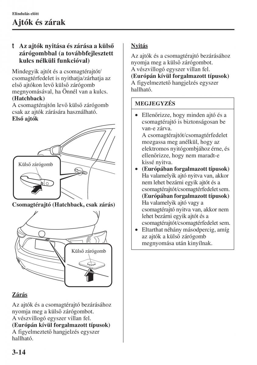 Mazda 3 III Kezelesi utmutato / page 92