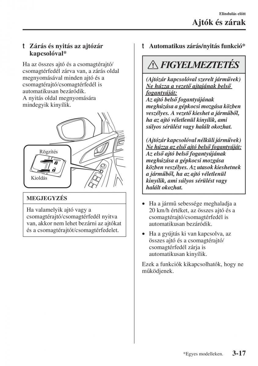 Mazda 3 III Kezelesi utmutato / page 95