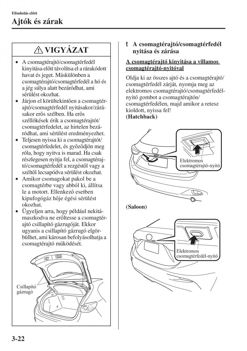 Mazda 3 III Kezelesi utmutato / page 100