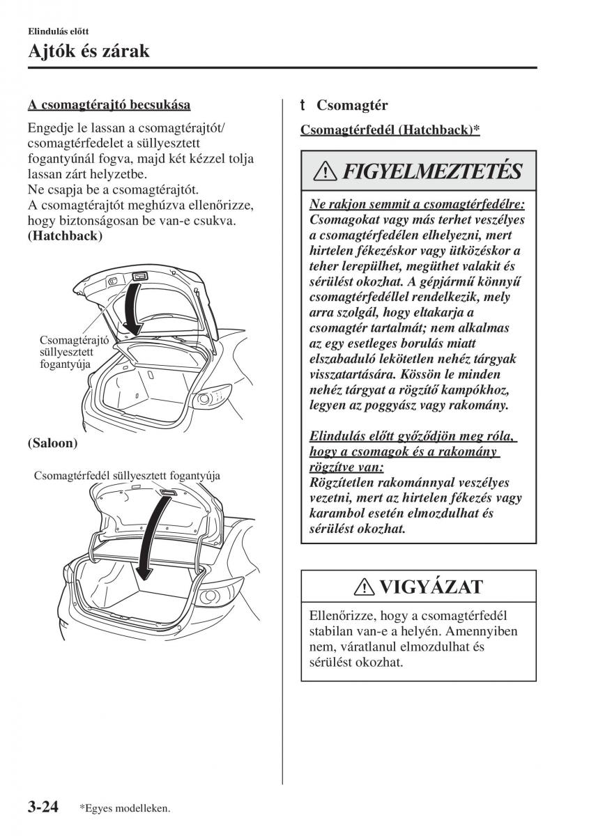 Mazda 3 III Kezelesi utmutato / page 102