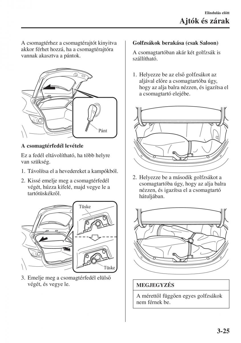 Mazda 3 III Kezelesi utmutato / page 103