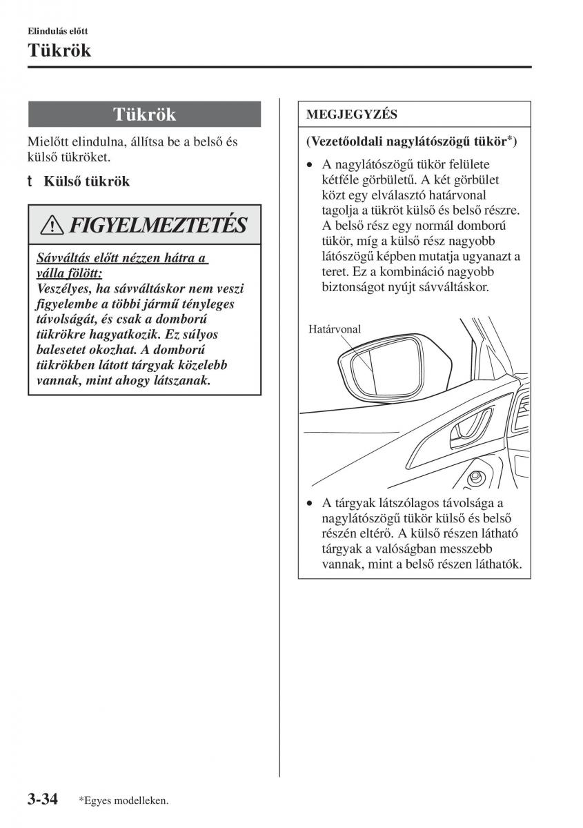 Mazda 3 III Kezelesi utmutato / page 112