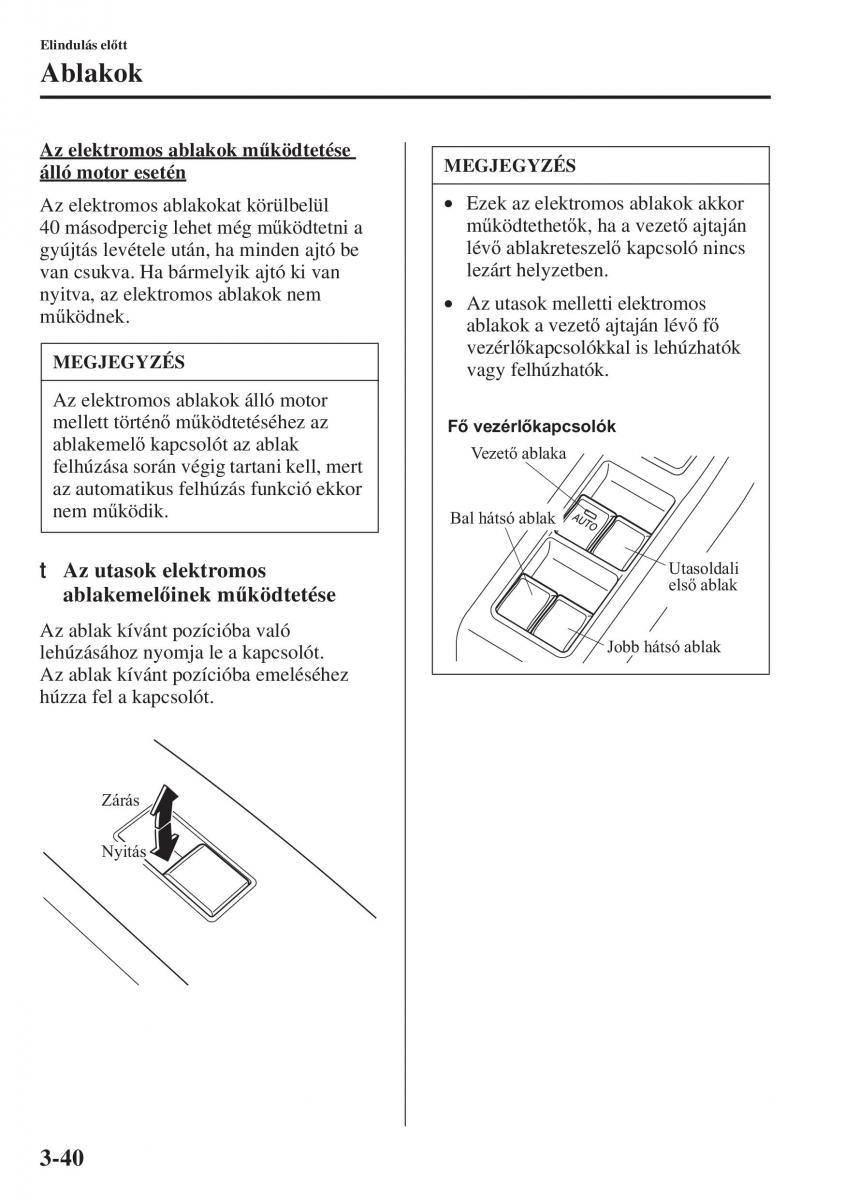 Mazda 3 III Kezelesi utmutato / page 118