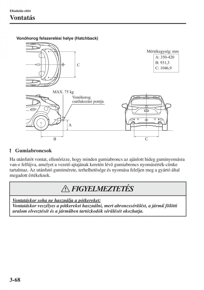 Mazda 3 III Kezelesi utmutato / page 146