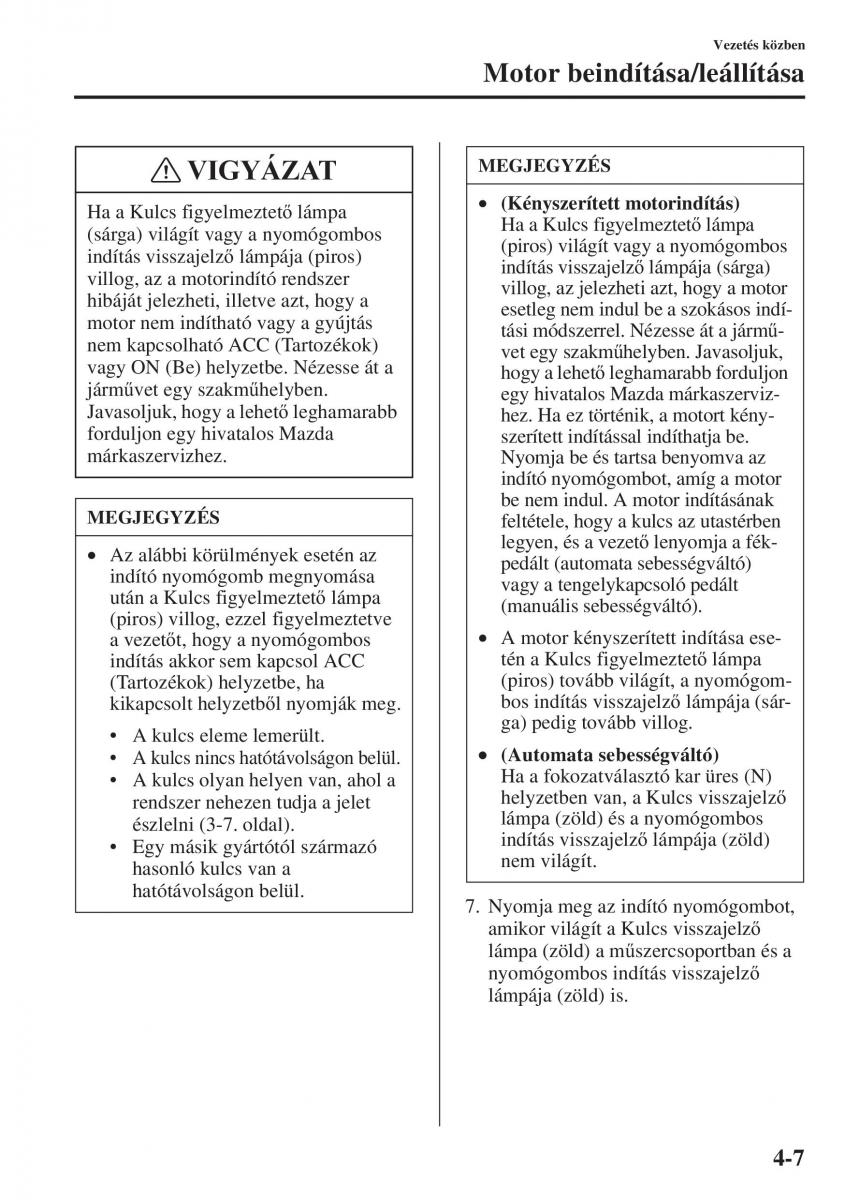 Mazda 3 III Kezelesi utmutato / page 157