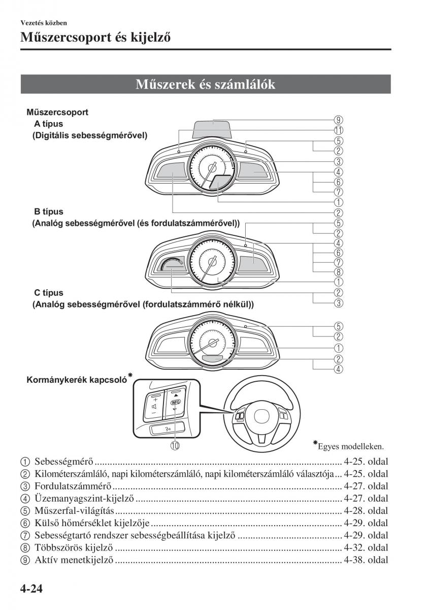 Mazda 3 III Kezelesi utmutato / page 174