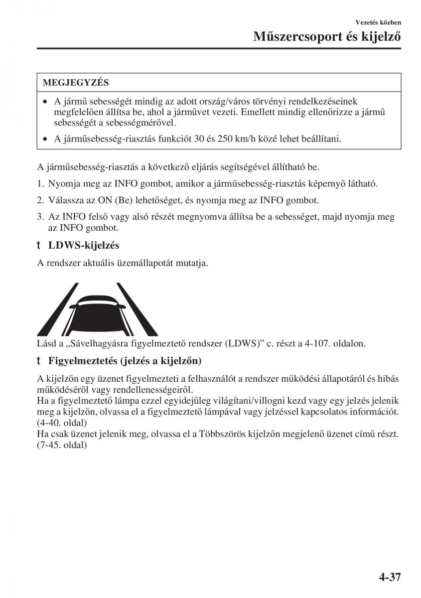 Mazda 3 III Kezelesi utmutato / page 187