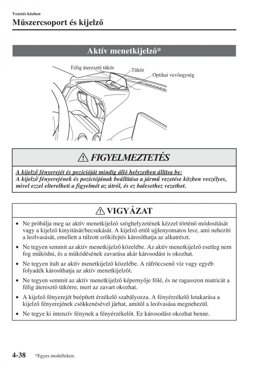 Mazda 3 III Kezelesi utmutato / page 188