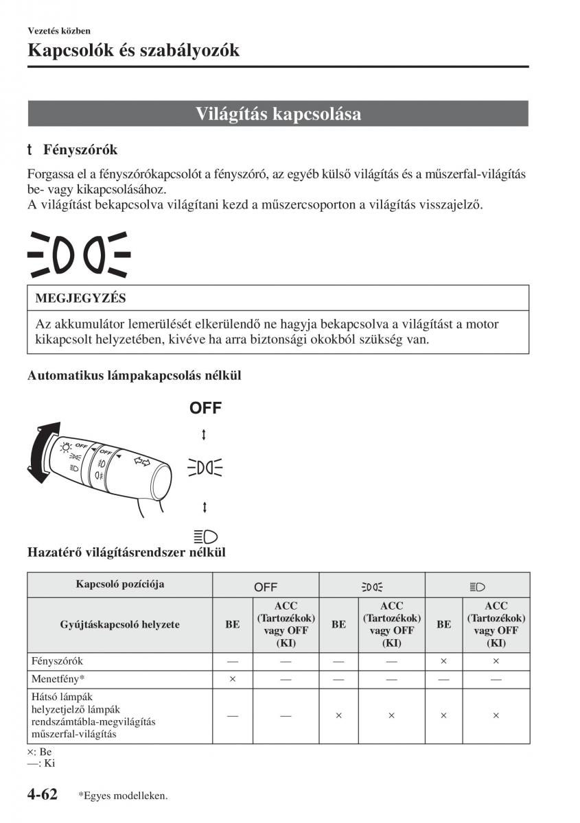 Mazda 3 III Kezelesi utmutato / page 212