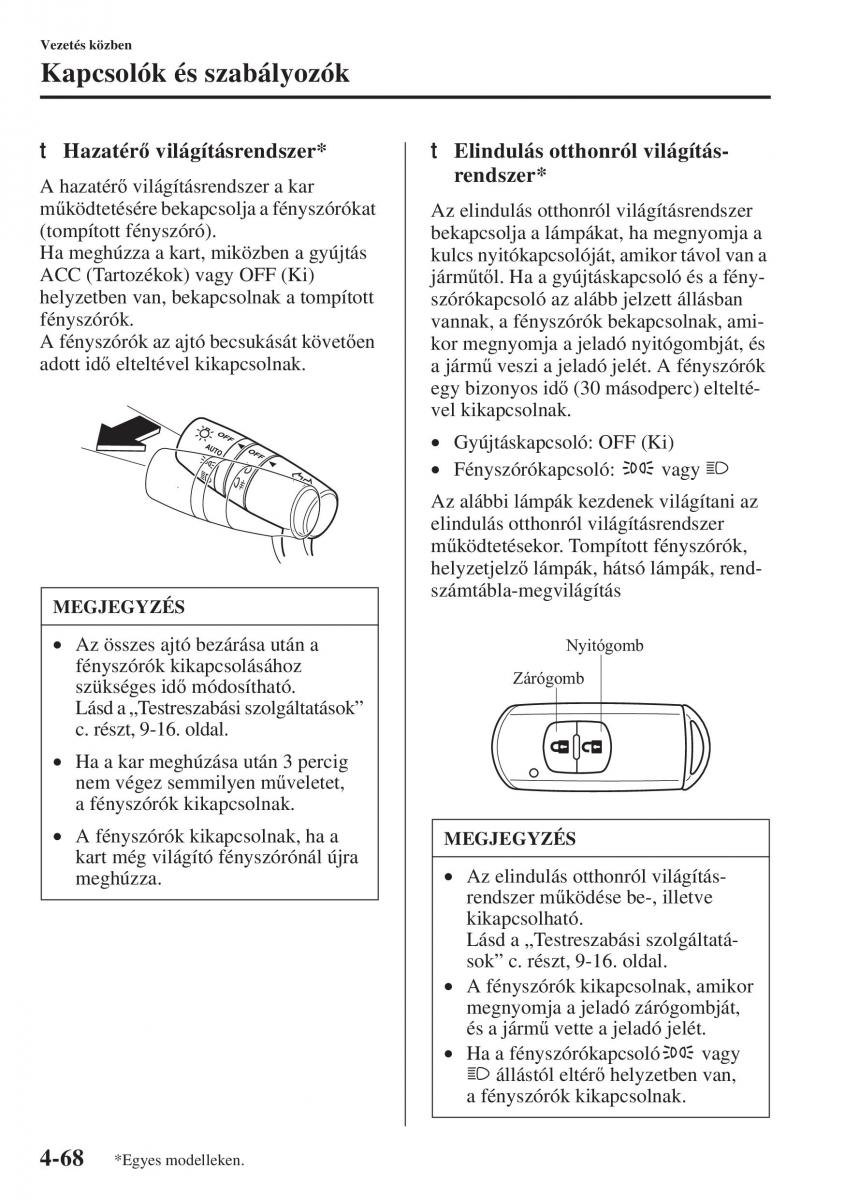 Mazda 3 III Kezelesi utmutato / page 218