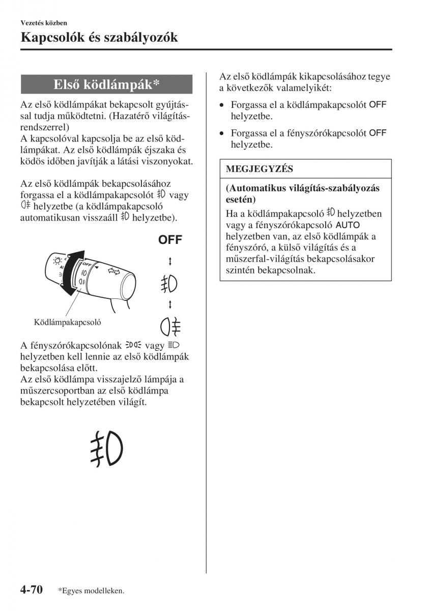 Mazda 3 III Kezelesi utmutato / page 220