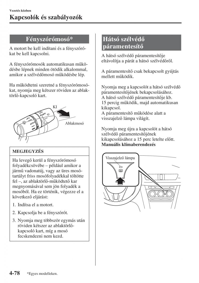 Mazda 3 III Kezelesi utmutato / page 228