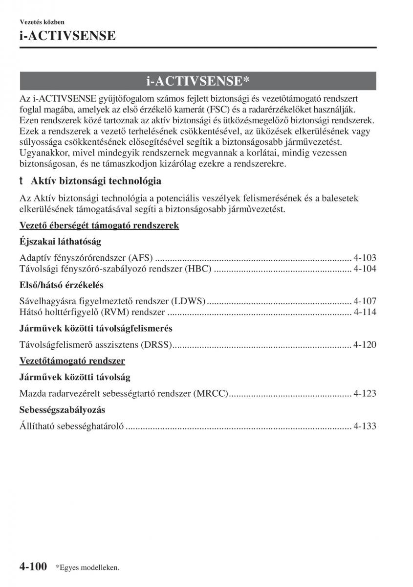 Mazda 3 III Kezelesi utmutato / page 250