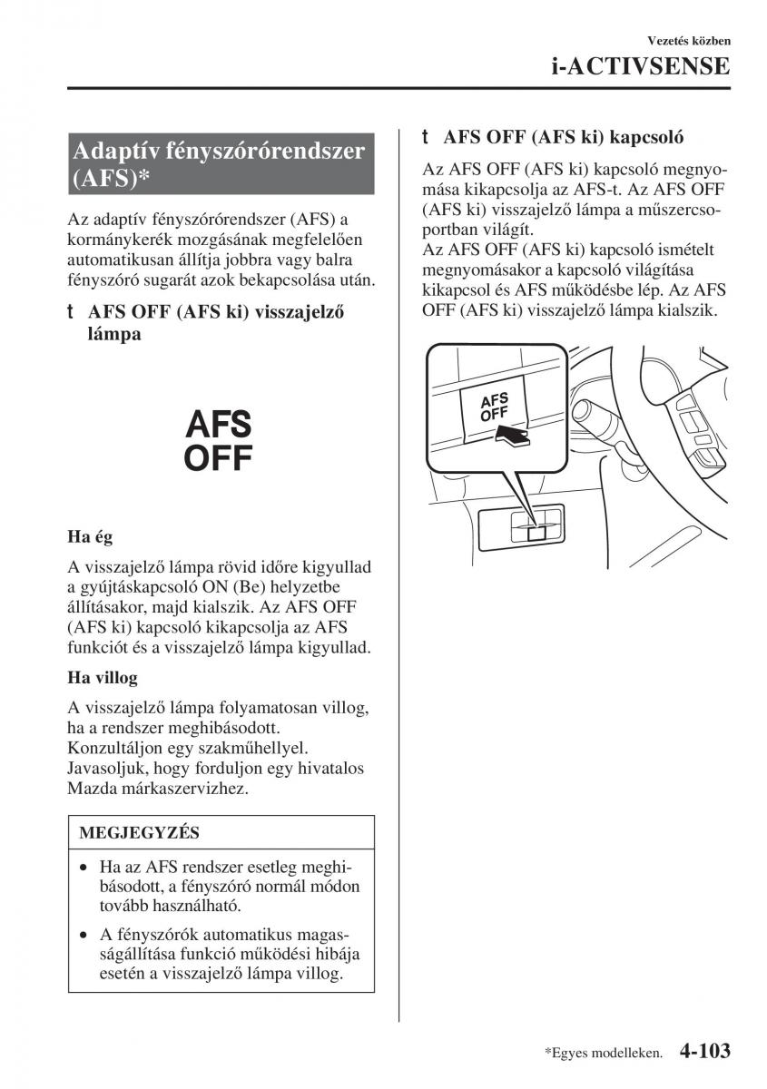 Mazda 3 III Kezelesi utmutato / page 253