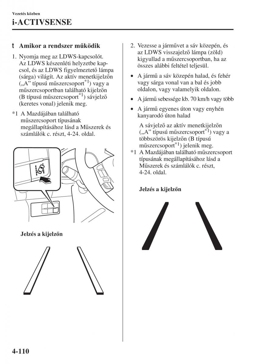 Mazda 3 III Kezelesi utmutato / page 260