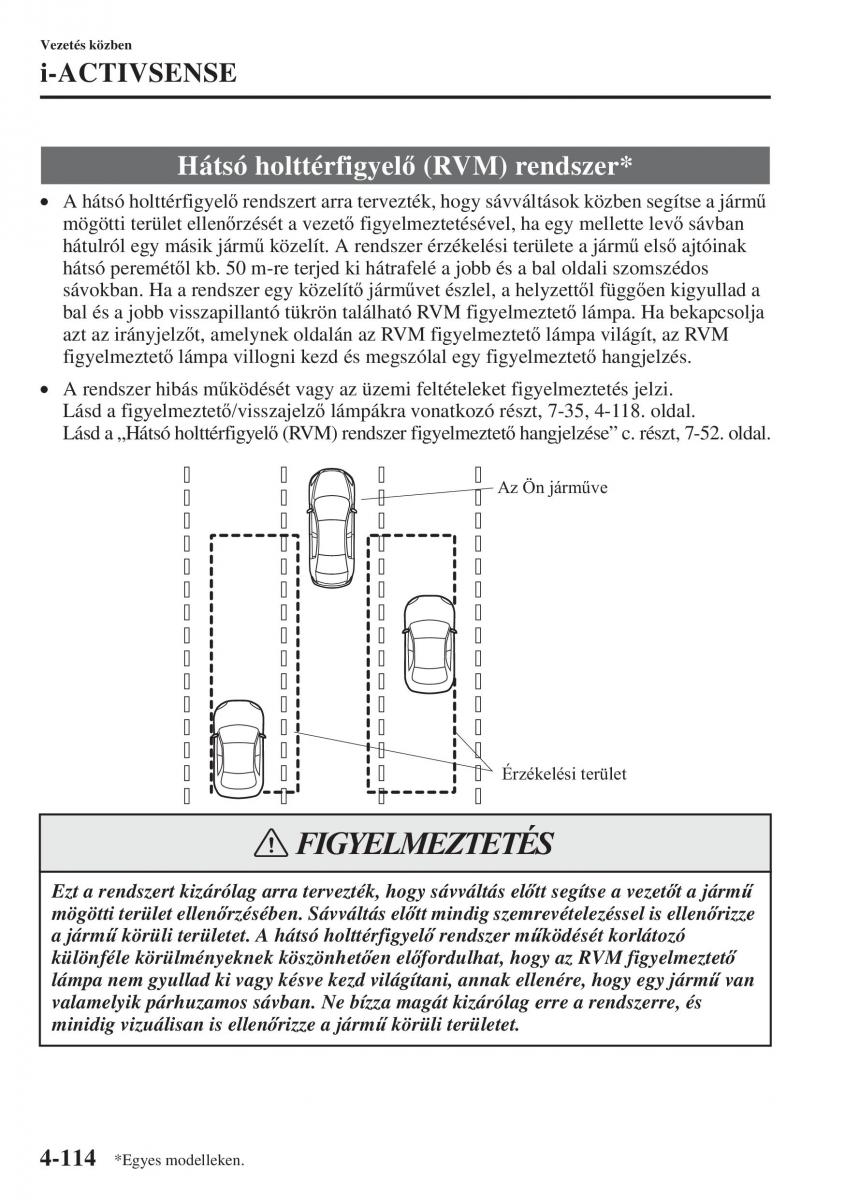 Mazda 3 III Kezelesi utmutato / page 264