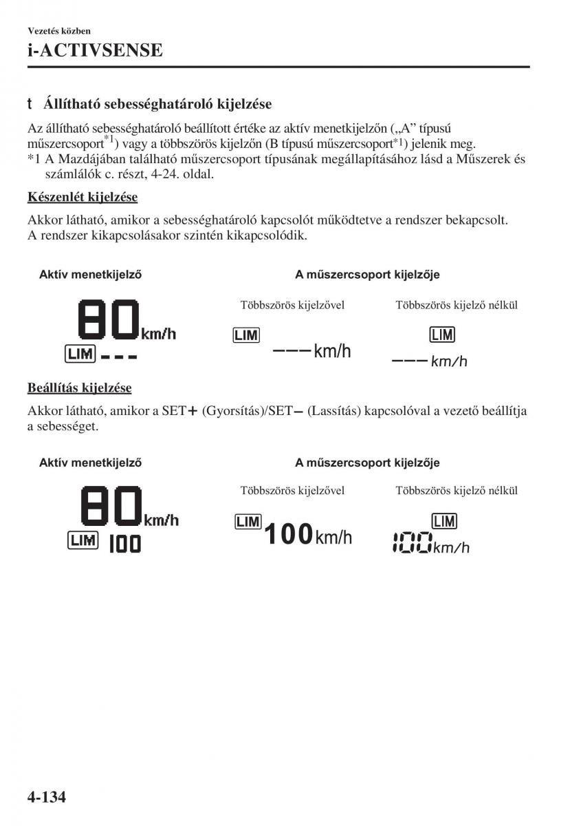 Mazda 3 III Kezelesi utmutato / page 284