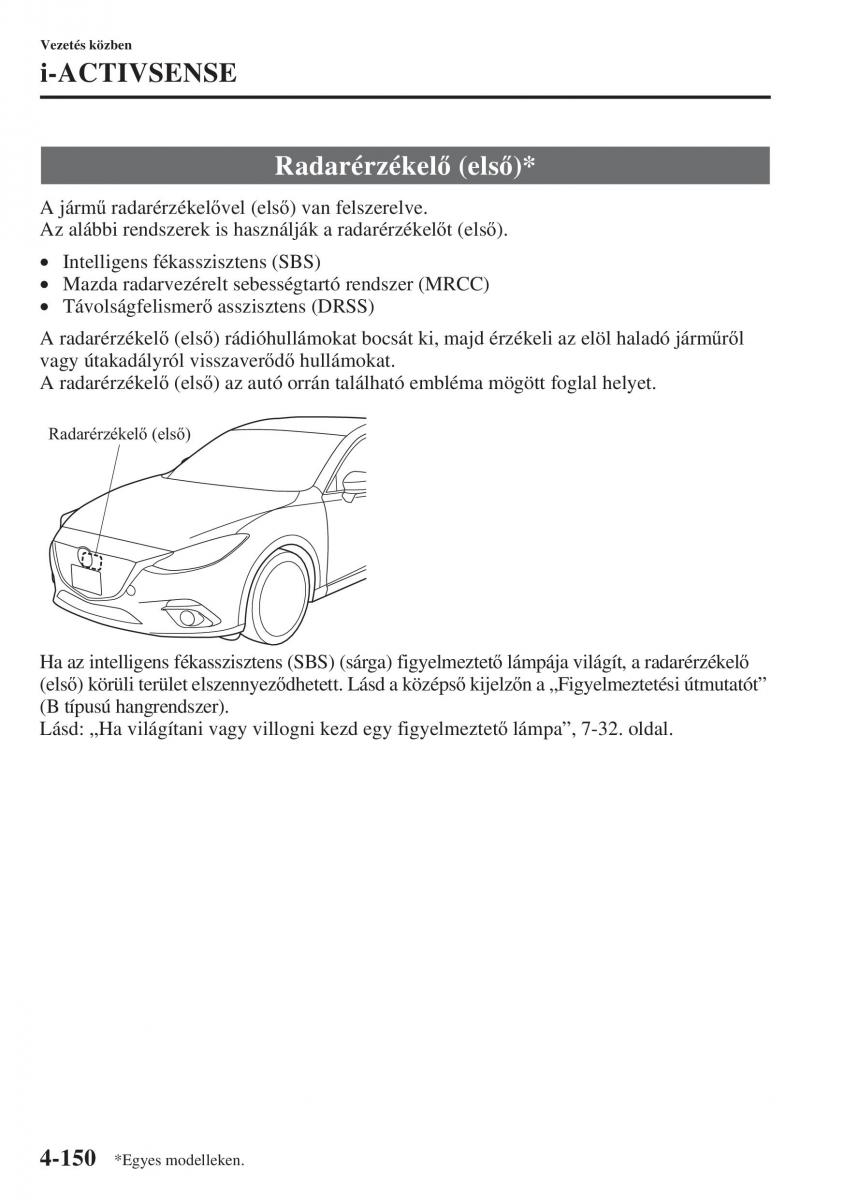 Mazda 3 III Kezelesi utmutato / page 300