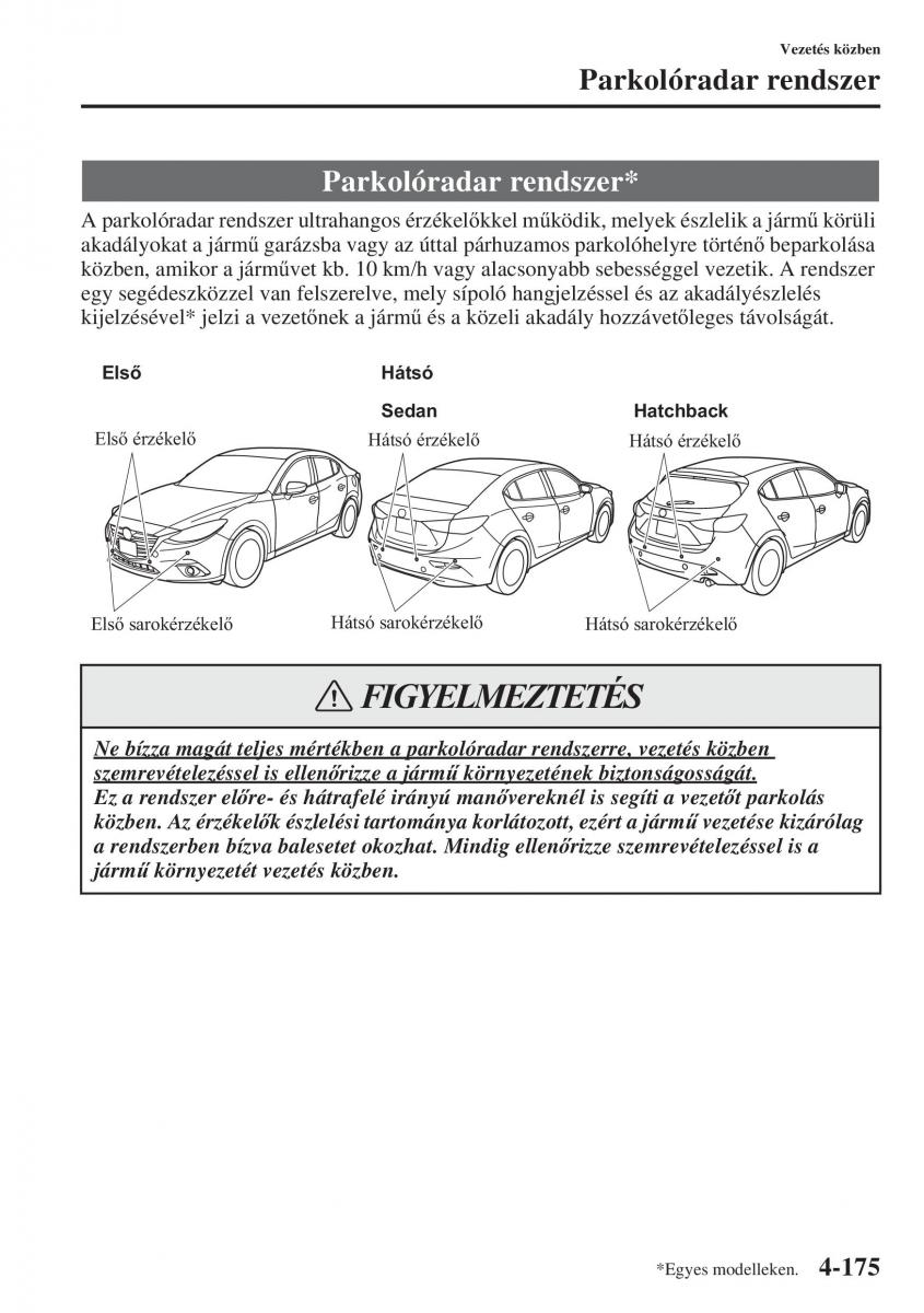 Mazda 3 III Kezelesi utmutato / page 325