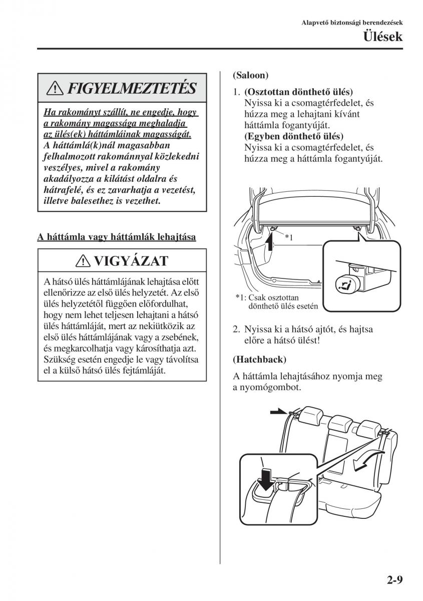 Mazda 3 III Kezelesi utmutato / page 33