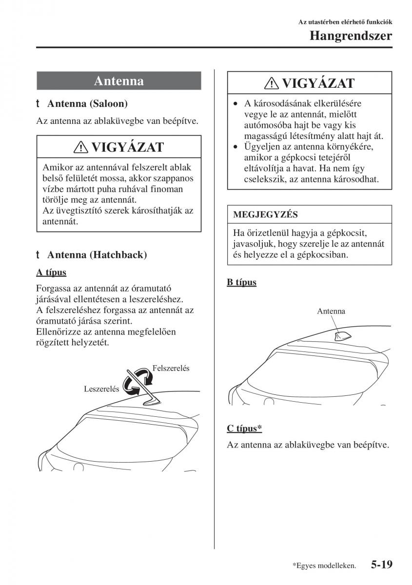 Mazda 3 III Kezelesi utmutato / page 353