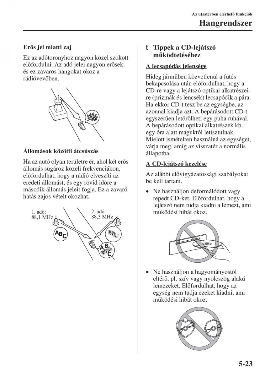 Mazda 3 III Kezelesi utmutato / page 357