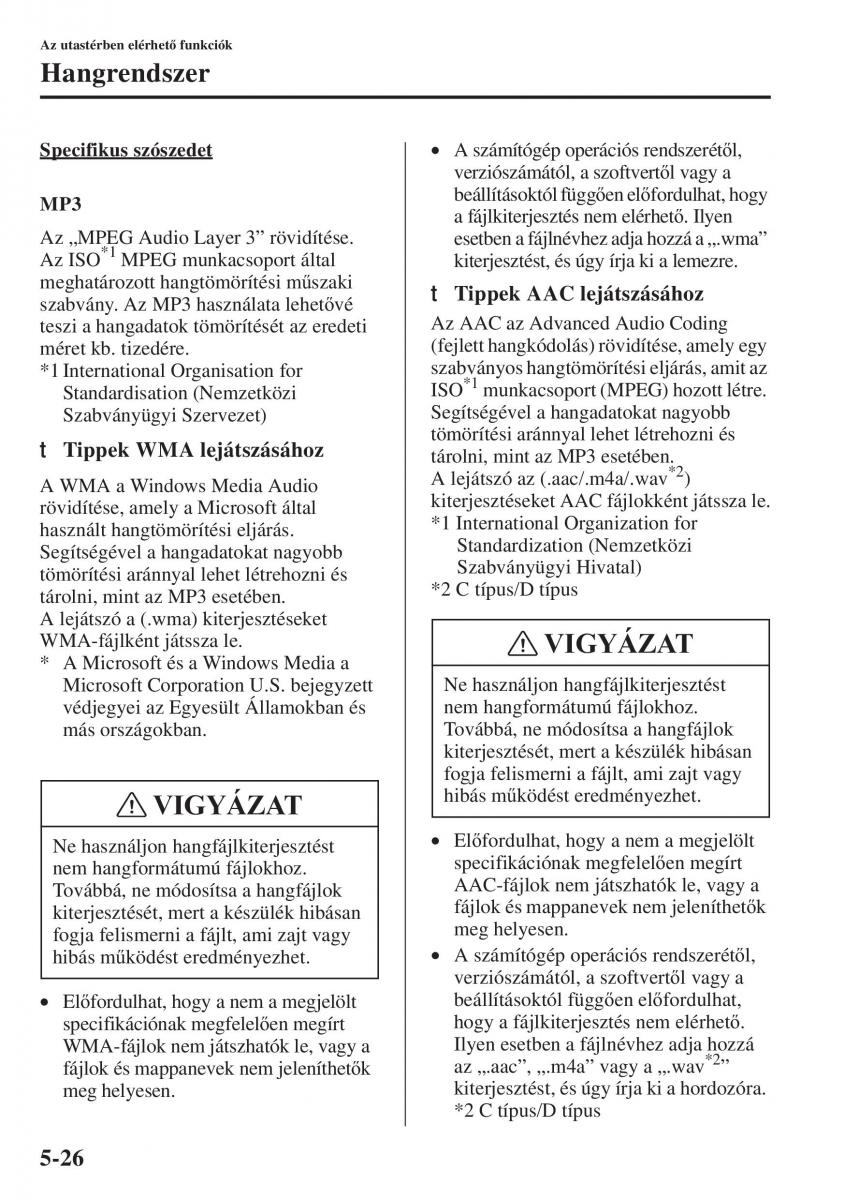 Mazda 3 III Kezelesi utmutato / page 360