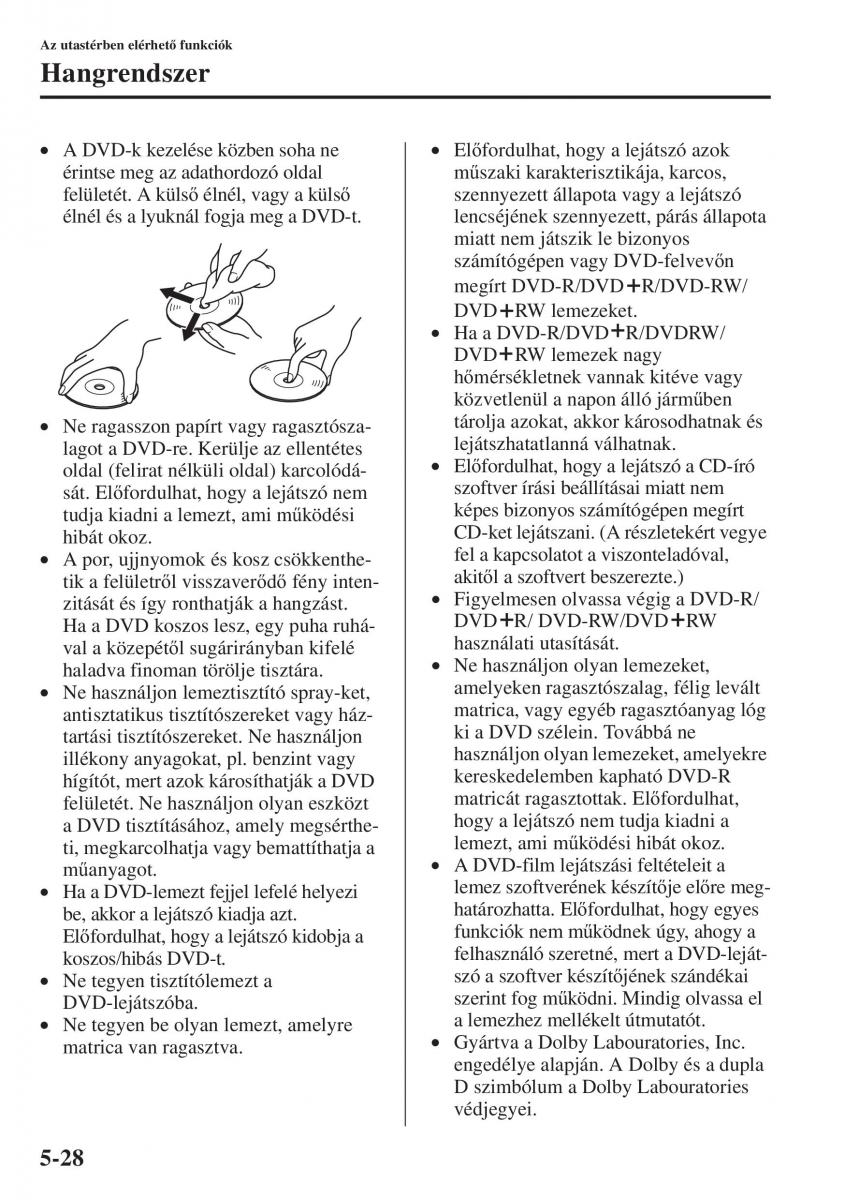 Mazda 3 III Kezelesi utmutato / page 362