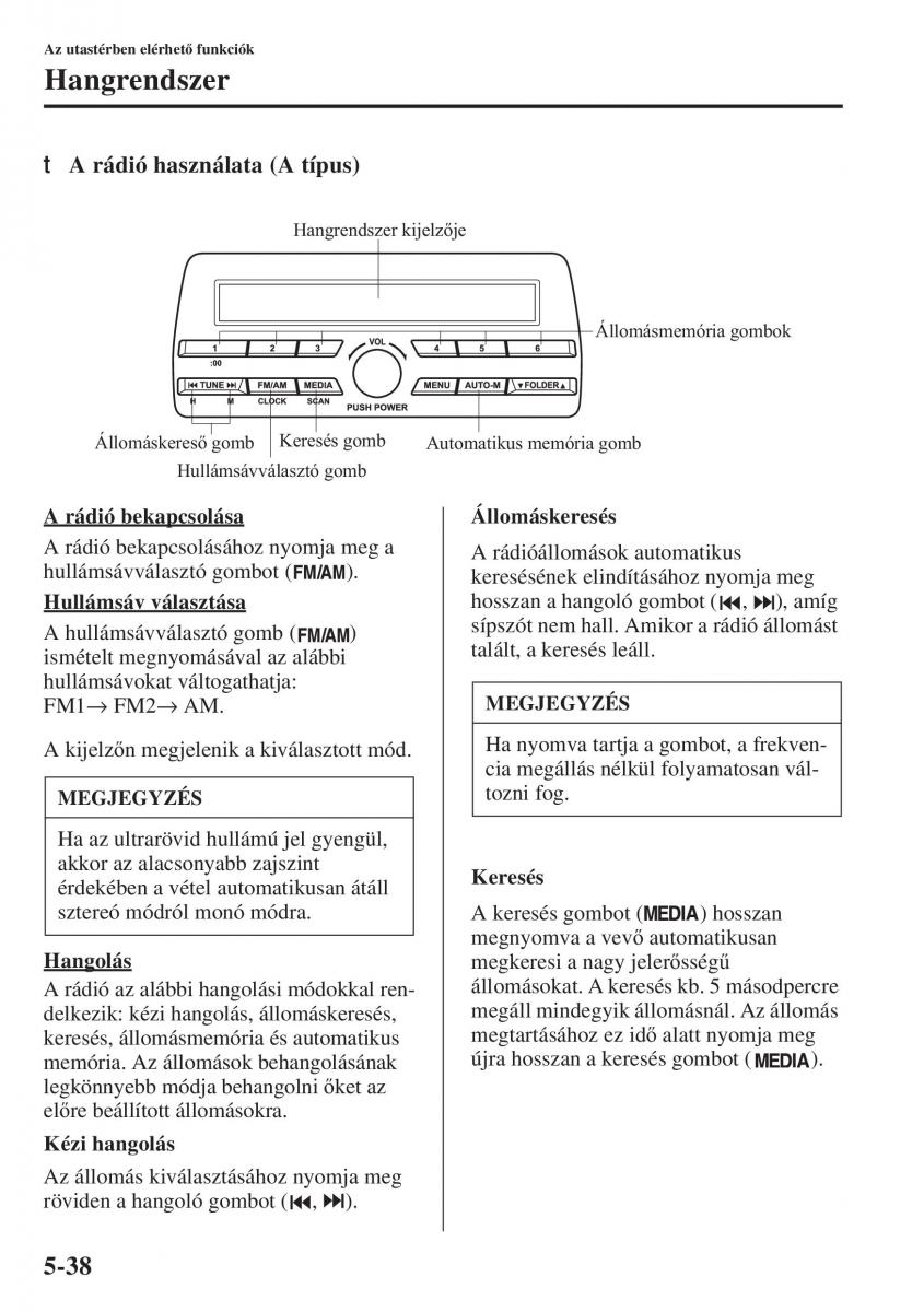 Mazda 3 III Kezelesi utmutato / page 372