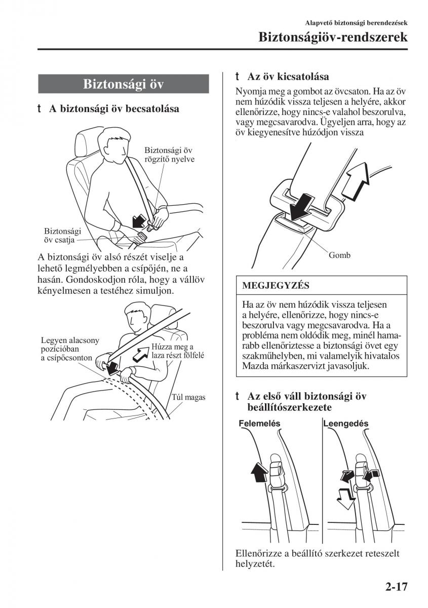 Mazda 3 III Kezelesi utmutato / page 41