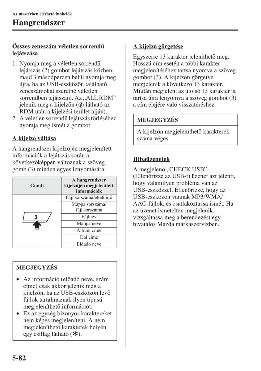 Mazda 3 III Kezelesi utmutato / page 416