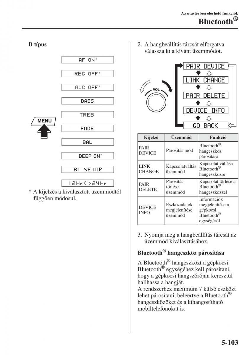 Mazda 3 III Kezelesi utmutato / page 437