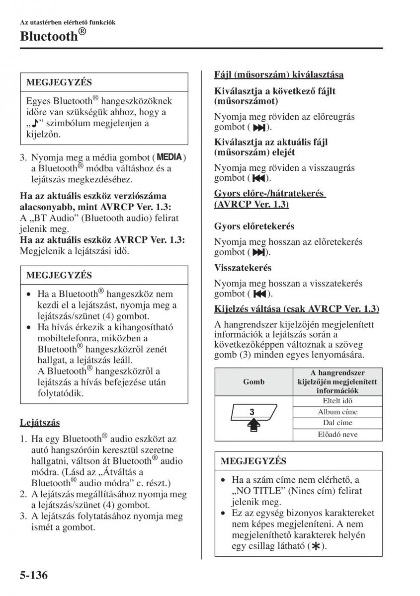 Mazda 3 III Kezelesi utmutato / page 470