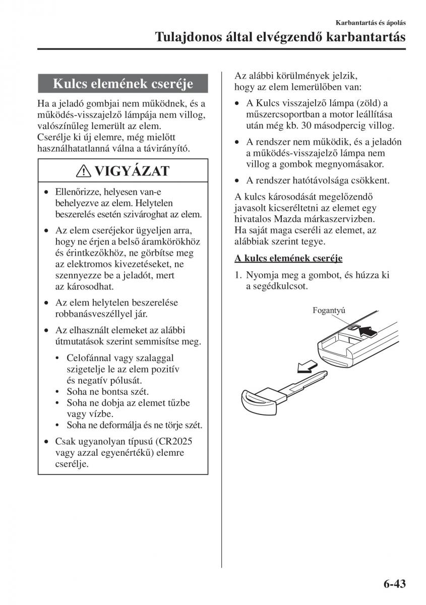 Mazda 3 III Kezelesi utmutato / page 539