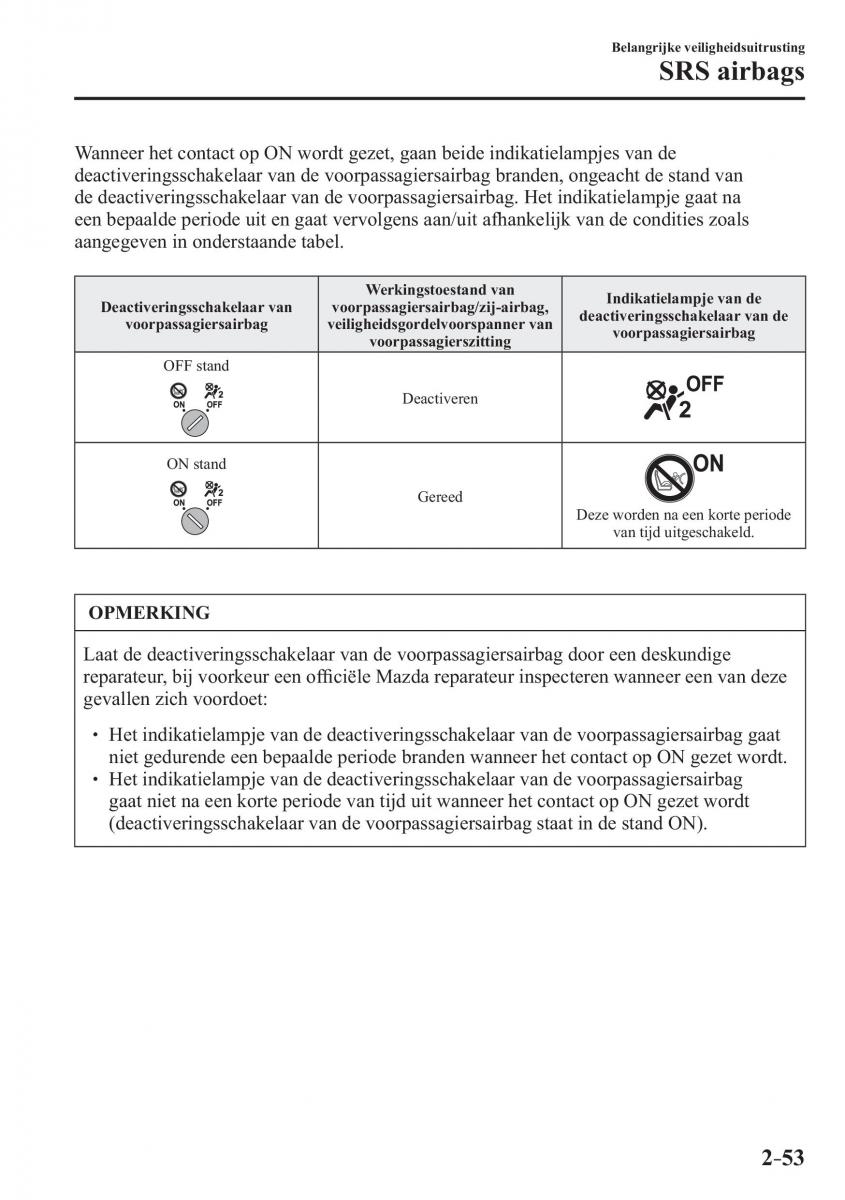 Mazda 3 III handleiding / page 77