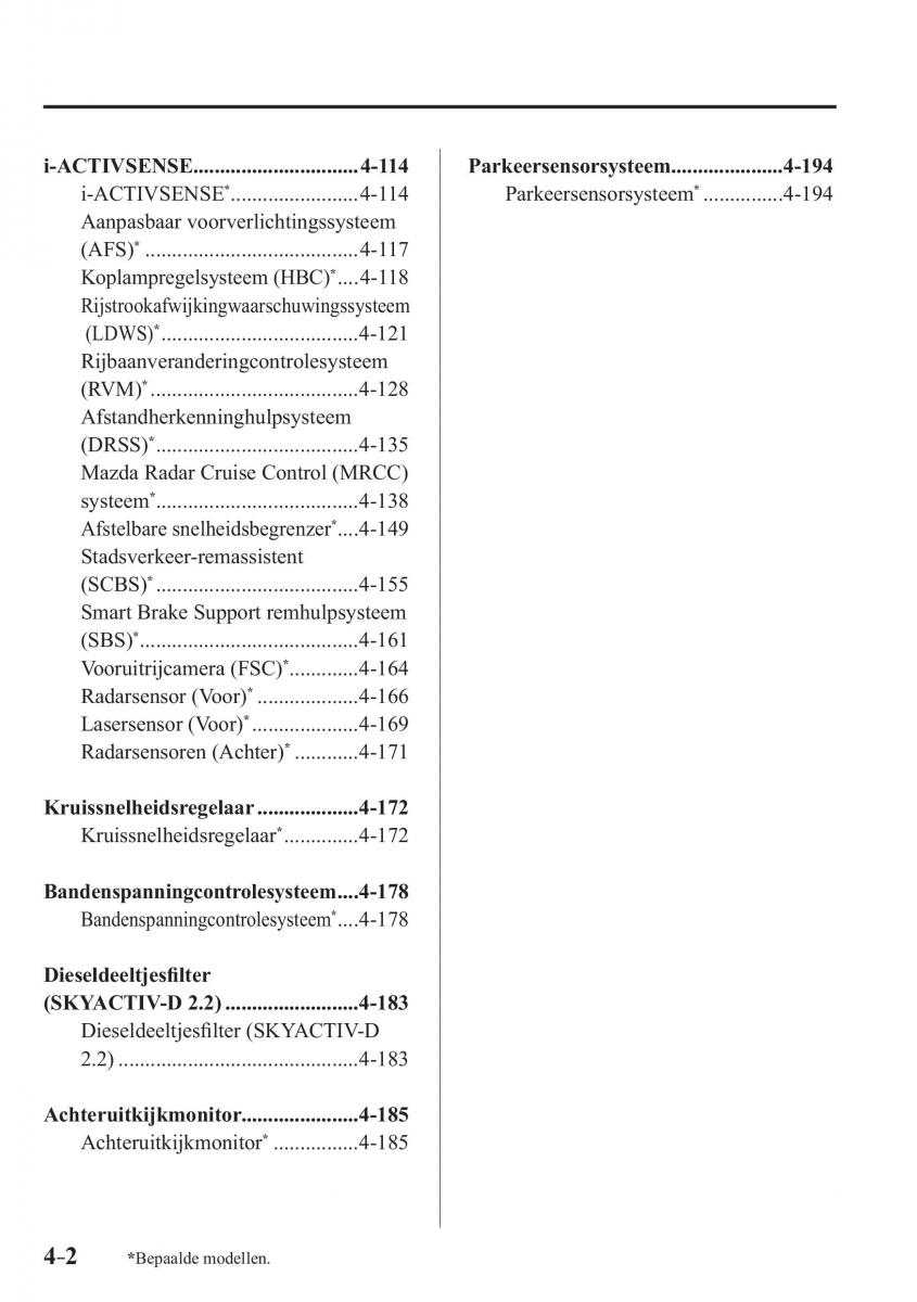 Mazda 3 III handleiding / page 166