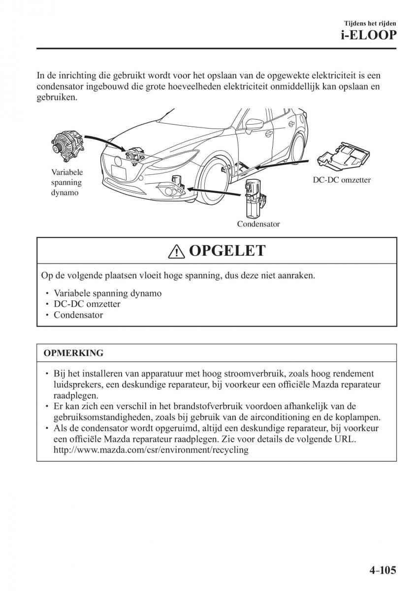 Mazda 3 III handleiding / page 269