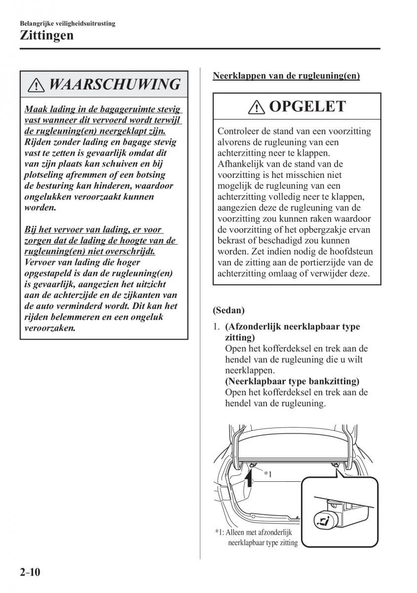 Mazda 3 III handleiding / page 34