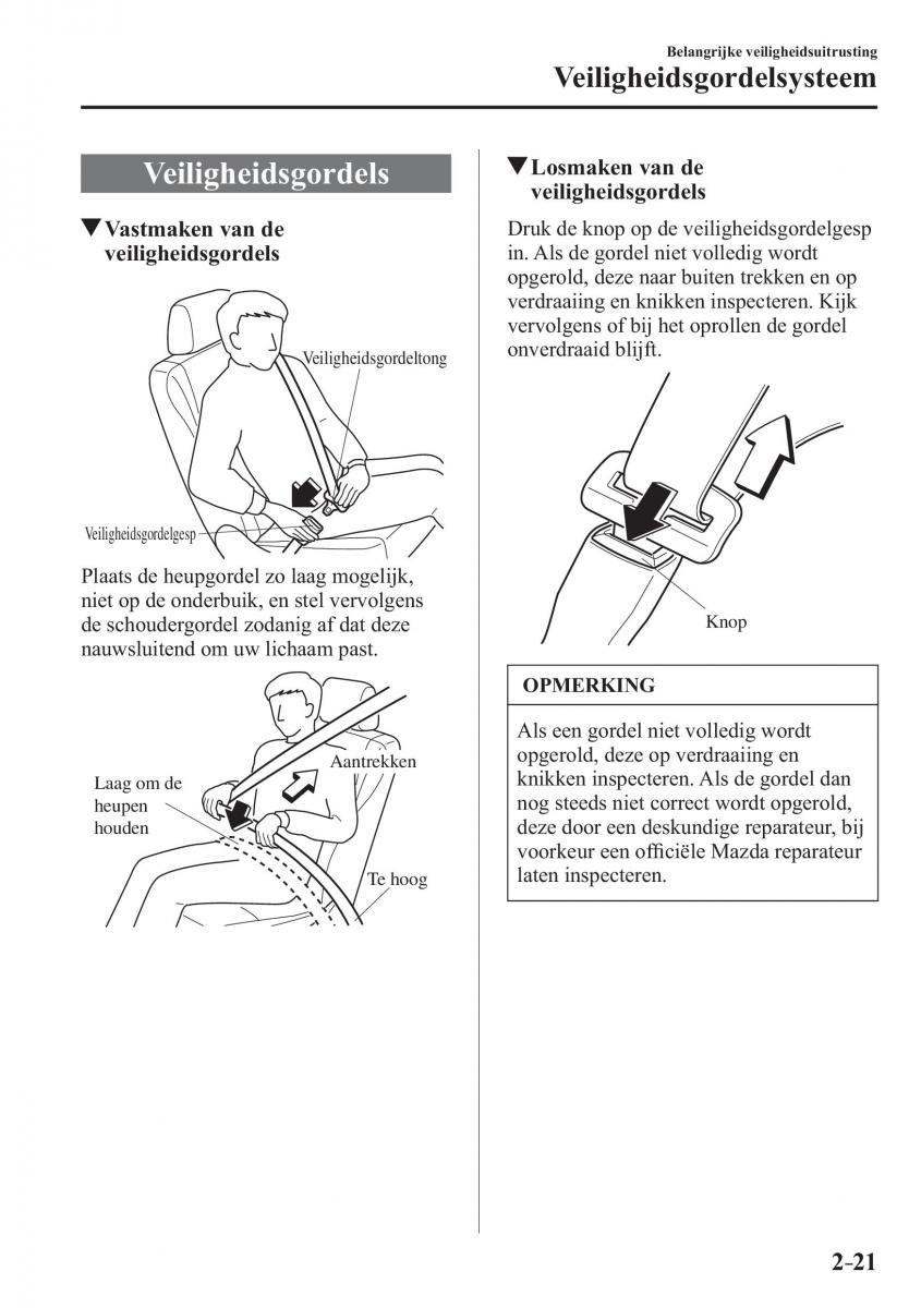 Mazda 3 III handleiding / page 45