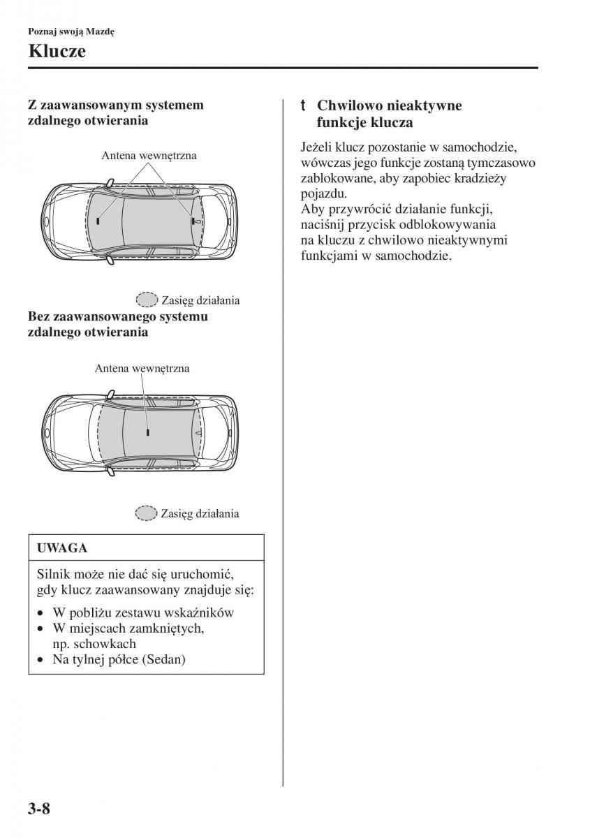 Mazda 3 III instrukcja obslugi / page 86